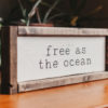 Free as the Ocean Wood Sign - Image 5