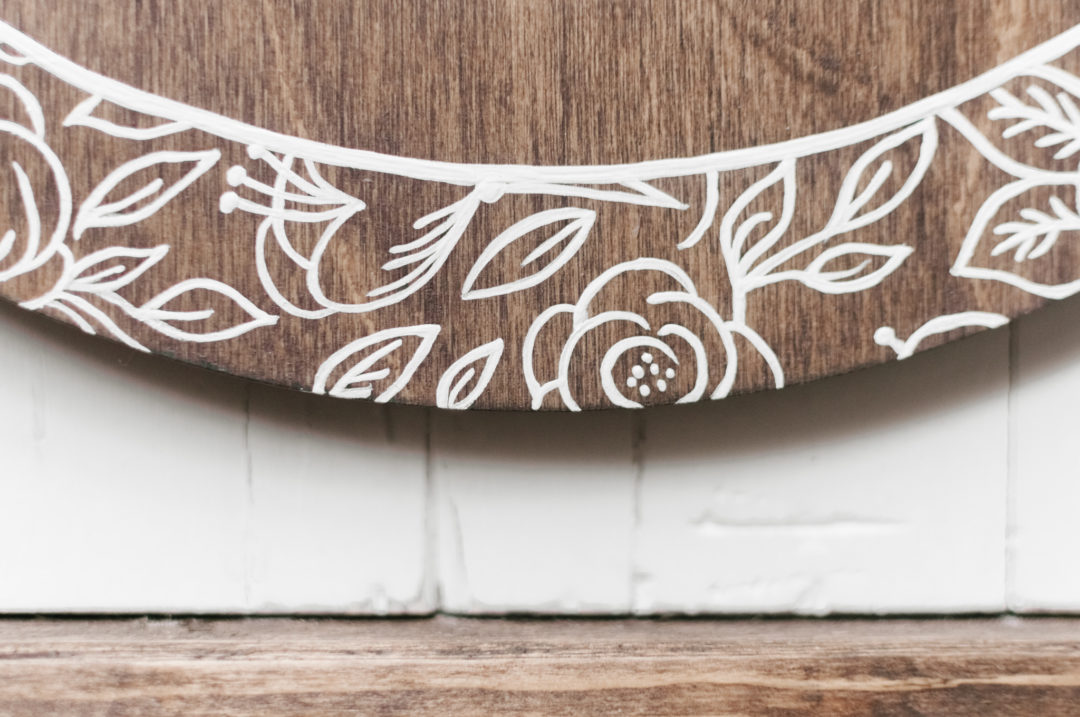 Wooden Floral Pattern Peace Sign - Image 6