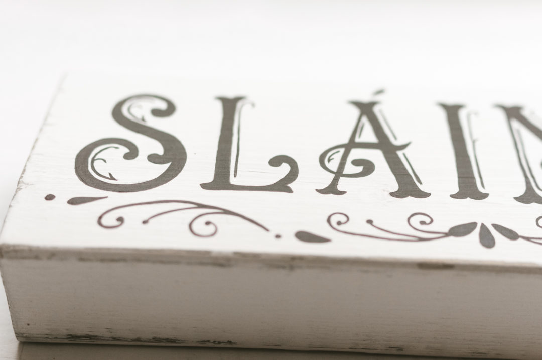 Slàinte Reclaimed Shelf, Mantle or Bar Art Rustic-Vintage Style Decor - Image 2