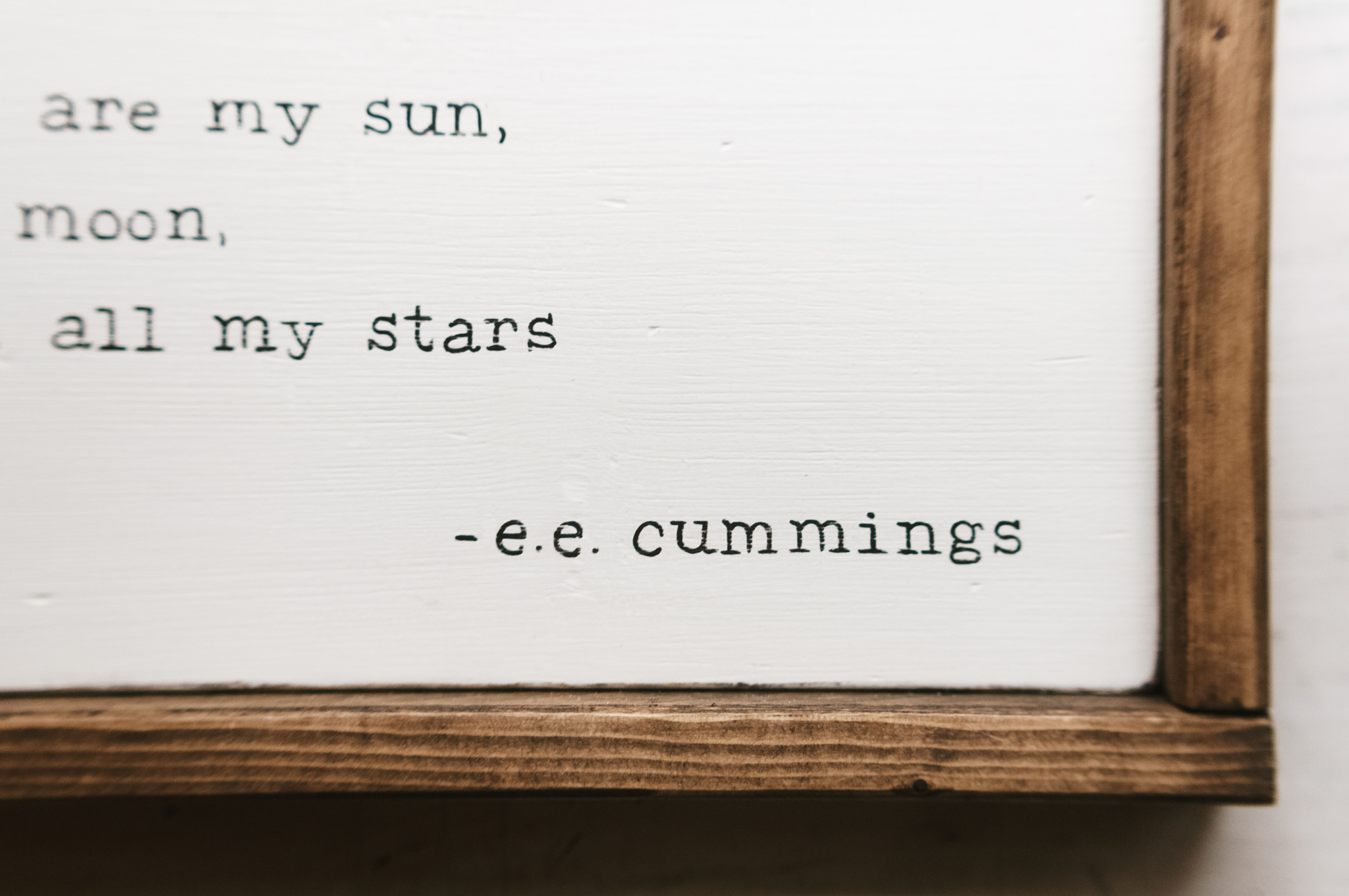 My Moon and All My Stars E E Cummings Farmhouse Sign Nursery Deco Zacathan432 12 x 12 Frame Wood Sign You are My Sun 