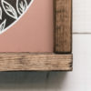 Floral Pattern Peace Sign Wood Sign (Mauve, Black and White) - Image 3