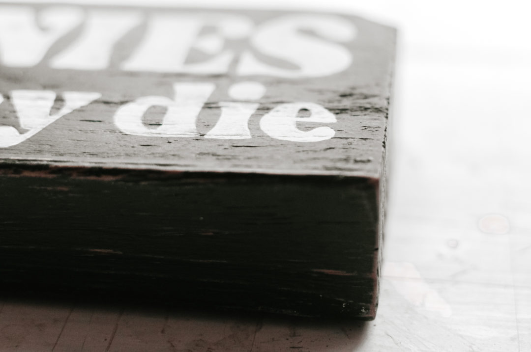 Goonies Never Say Die Reclaimed Wood Sign for Shelf, Mantle or Desk - Image 4