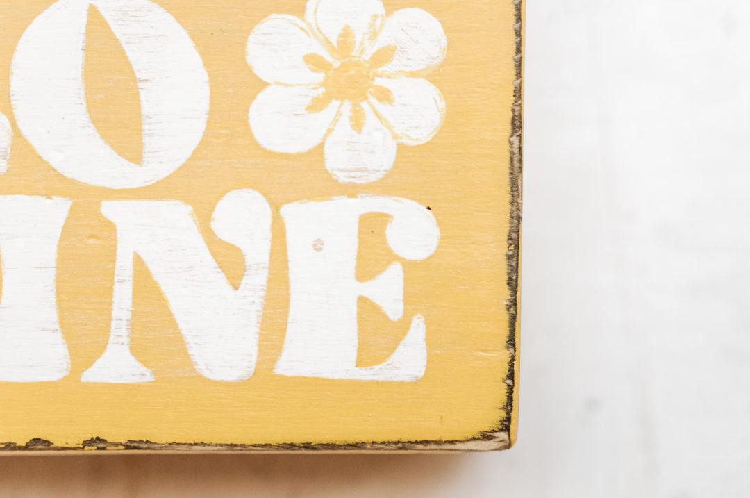 Hello Sunshine Reclaimed Wood Sign for Shelf, Mantle or Desk - Image 6