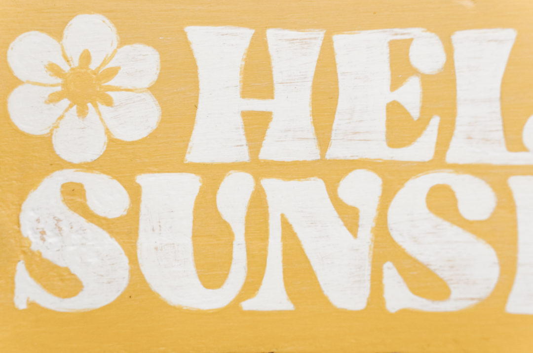 Hello Sunshine Reclaimed Wood Sign for Shelf, Mantle or Desk - Image 7