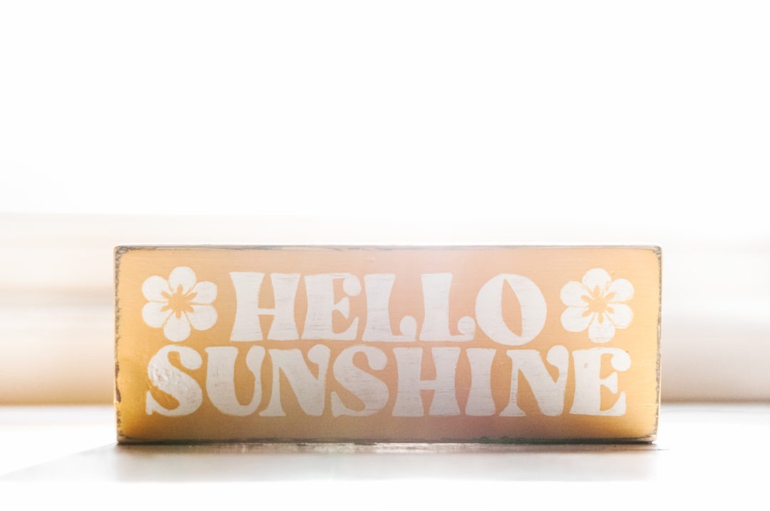Hello Sunshine Reclaimed Wood Sign for Shelf, Mantle or Desk - Image 4