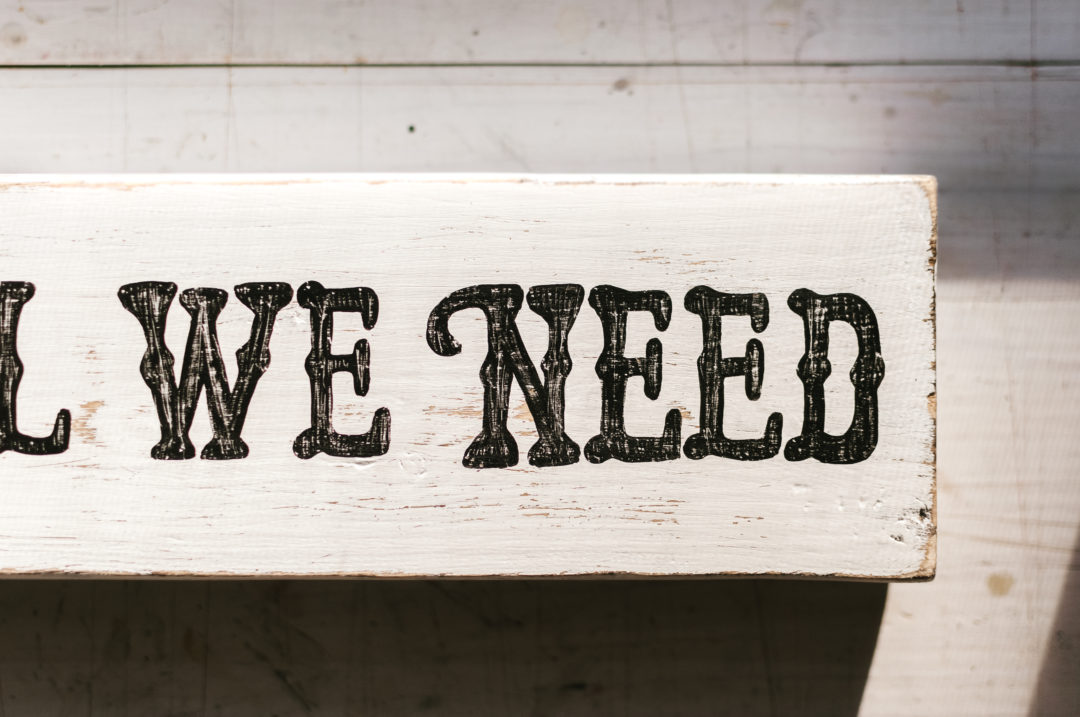 Love Is All We Need Reclaimed Wood Sign for Shelf, Mantle or Desk - Image 7