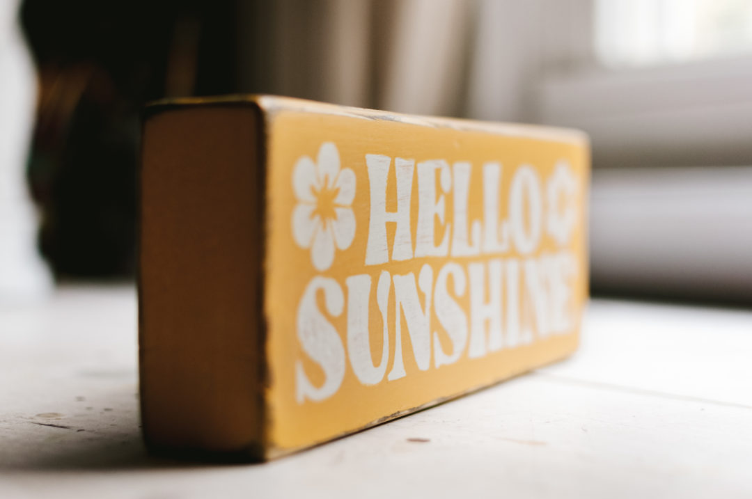 Hello Sunshine Reclaimed Wood Sign for Shelf, Mantle or Desk - Image 5