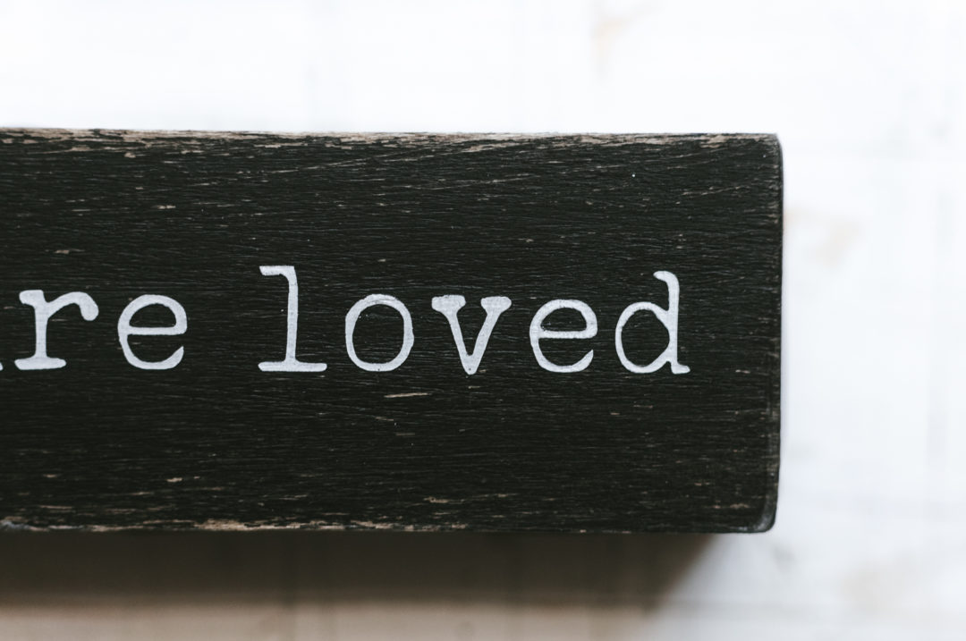 You Are Loved Wood Block Mini Sign | Tiered Tray Desk or Shelf | 4.75 inches x 1.5 inches - Image 8