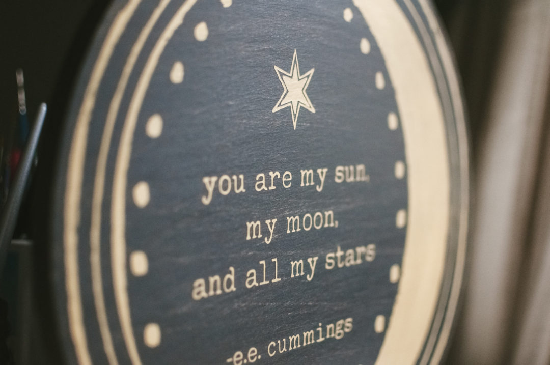 You Are My Sun, My Moon and All My Stars | EE Cummings | Sun Moon and Stars | Wood Sign - Image 3