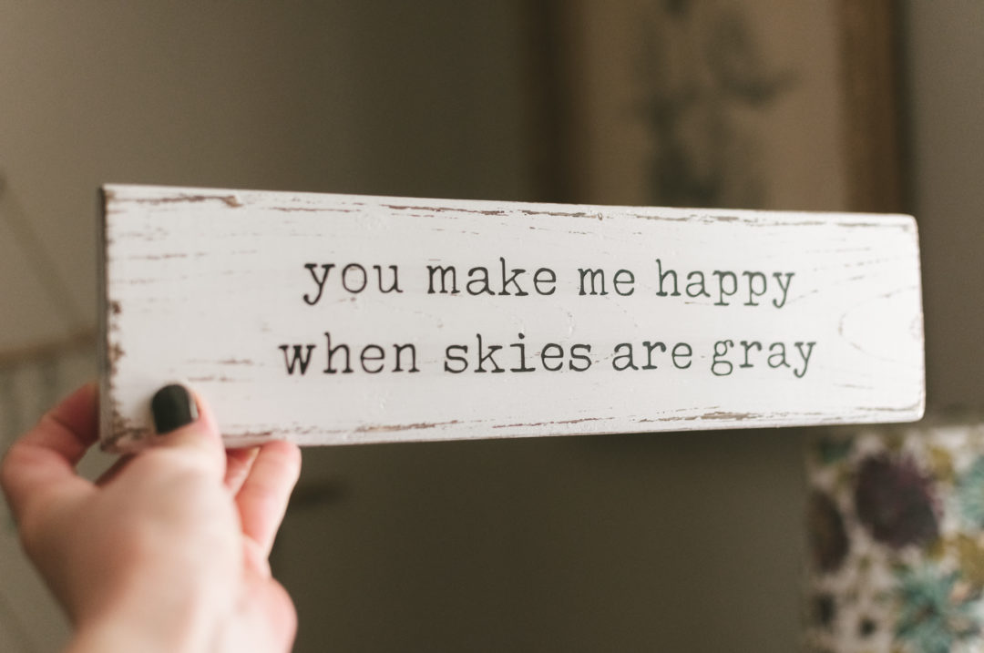 You Make Me Happy When Skies are Gray Wood Sign | You are My Sunshine Lyrics | Love Wood Sign - Image 2