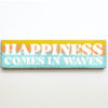 Happiness Comes In Waves Wood Sign | Beach Decor | Sunset Sign | Beach House Sign