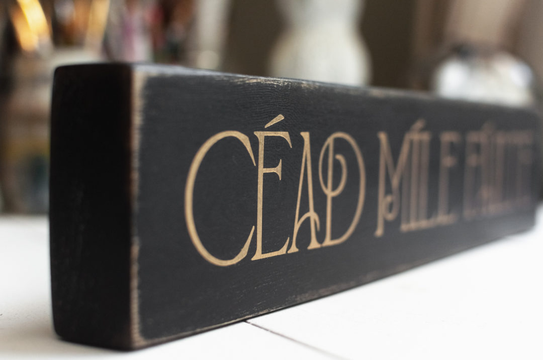 Cead Mile Failte Wood Sign | Irish Welcome Sign | Irish Gift | Irish Decor | Shelf, Bar or Mantel Sitter | 15.5 in x 3.25 in - Image 5